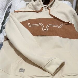 Kimes Ranch Cream and Brown Hoodie